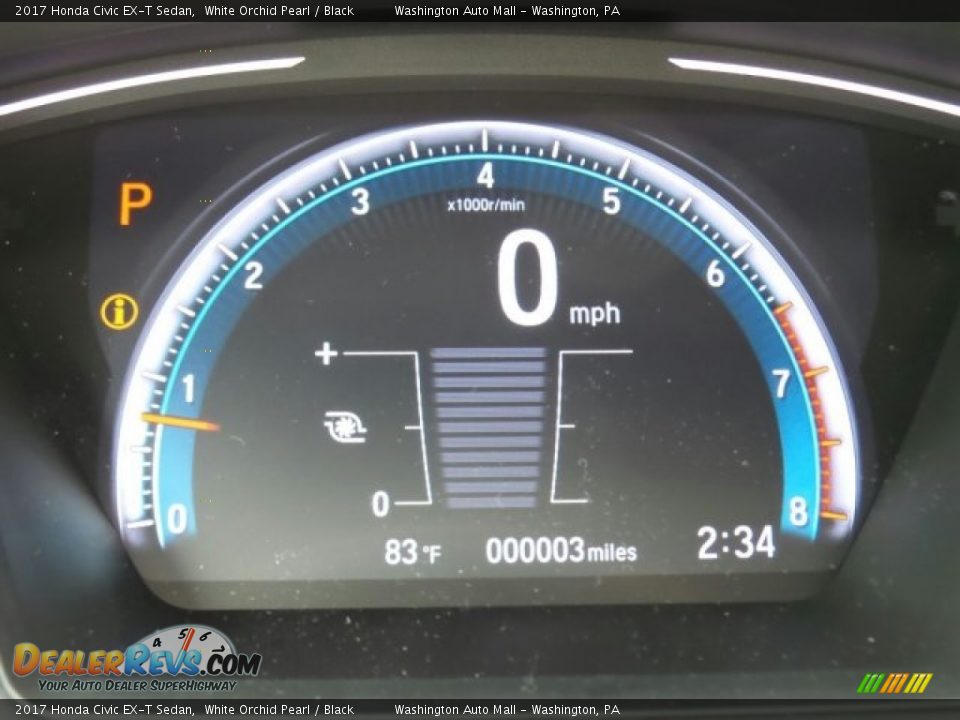 2017 Honda Civic EX-T Sedan White Orchid Pearl / Black Photo #17