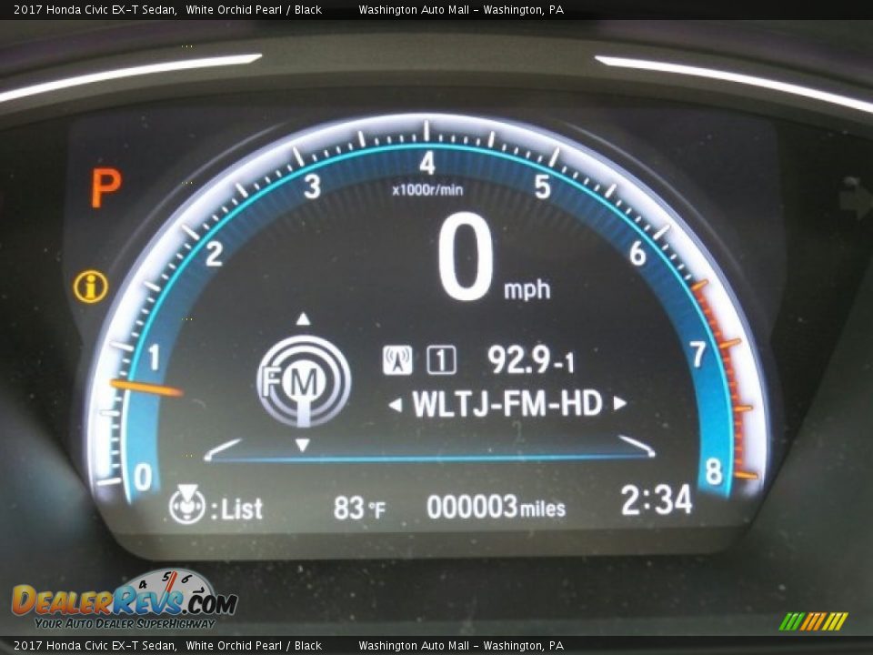 2017 Honda Civic EX-T Sedan White Orchid Pearl / Black Photo #18