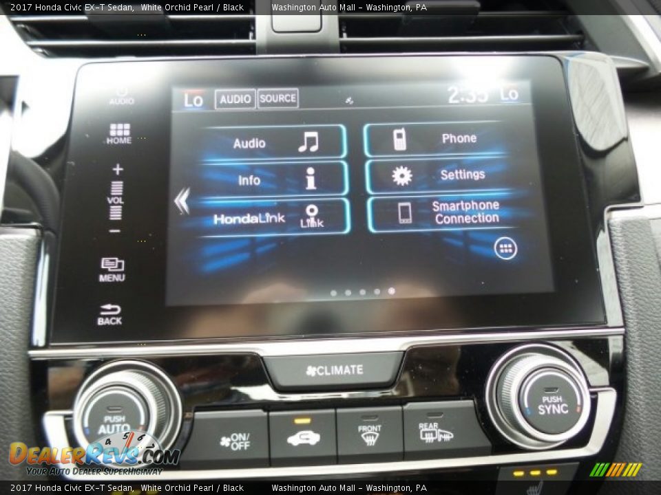 2017 Honda Civic EX-T Sedan White Orchid Pearl / Black Photo #24