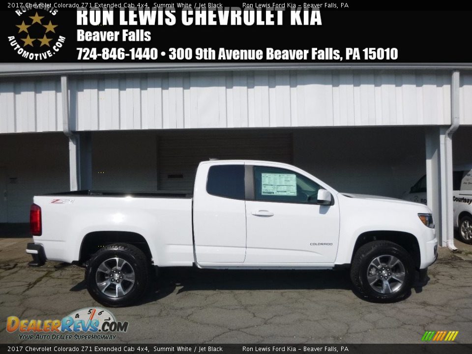 2017 Chevrolet Colorado Z71 Extended Cab 4x4 Summit White / Jet Black Photo #1