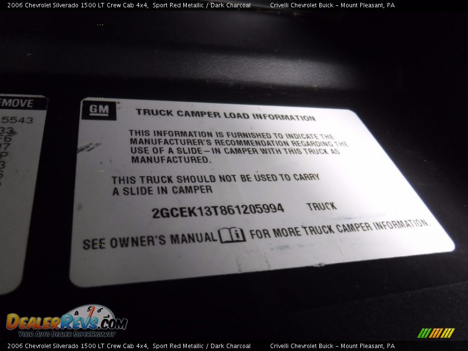 2006 Chevrolet Silverado 1500 LT Crew Cab 4x4 Sport Red Metallic / Dark Charcoal Photo #36