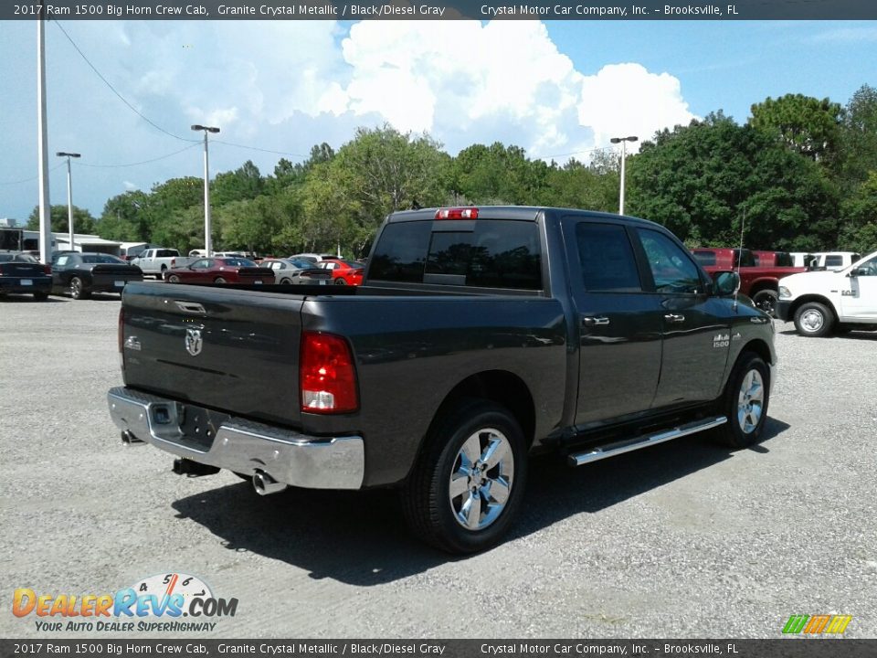 2017 Ram 1500 Big Horn Crew Cab Granite Crystal Metallic / Black/Diesel Gray Photo #5