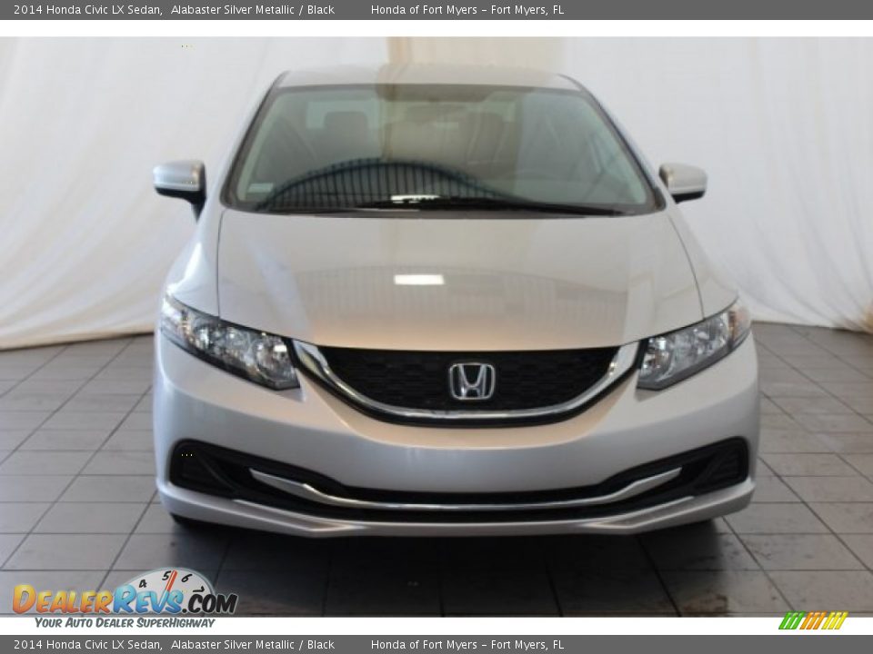 2014 Honda Civic LX Sedan Alabaster Silver Metallic / Black Photo #3