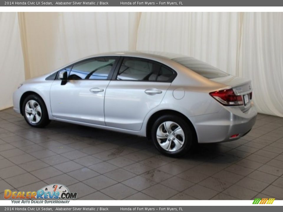 2014 Honda Civic LX Sedan Alabaster Silver Metallic / Black Photo #5