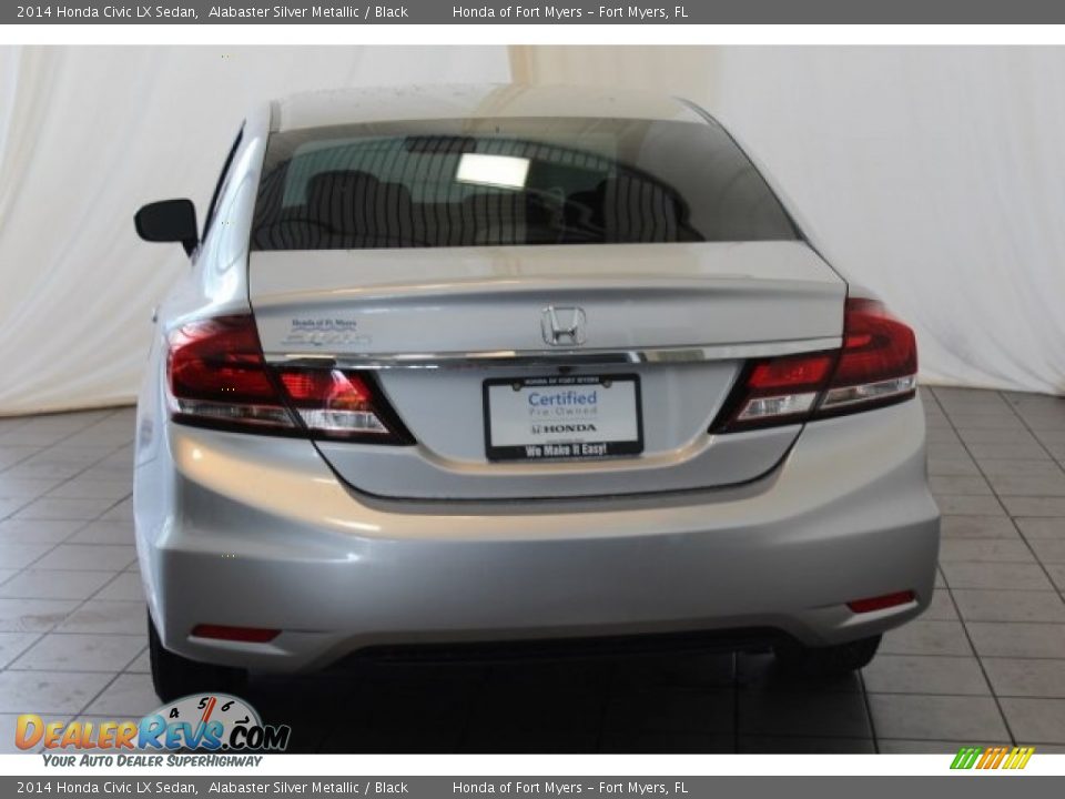 2014 Honda Civic LX Sedan Alabaster Silver Metallic / Black Photo #6