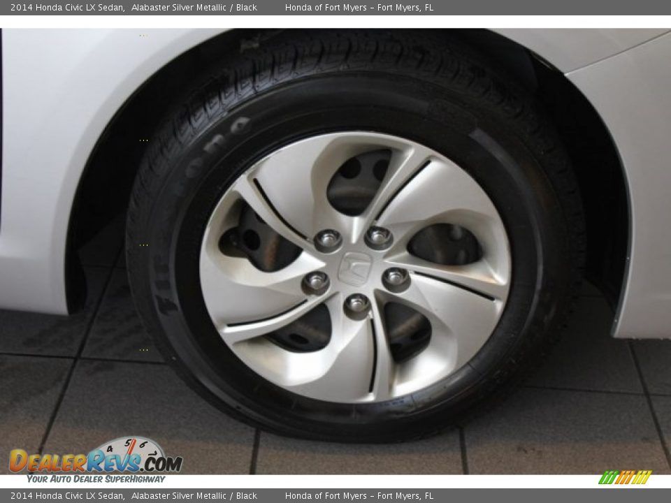 2014 Honda Civic LX Sedan Alabaster Silver Metallic / Black Photo #7