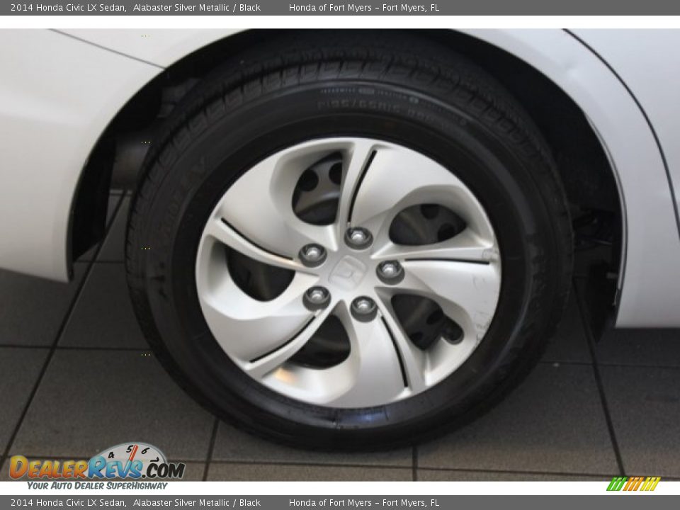 2014 Honda Civic LX Sedan Alabaster Silver Metallic / Black Photo #8