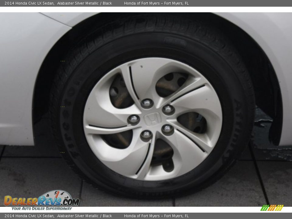 2014 Honda Civic LX Sedan Alabaster Silver Metallic / Black Photo #9