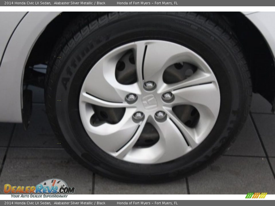 2014 Honda Civic LX Sedan Alabaster Silver Metallic / Black Photo #10