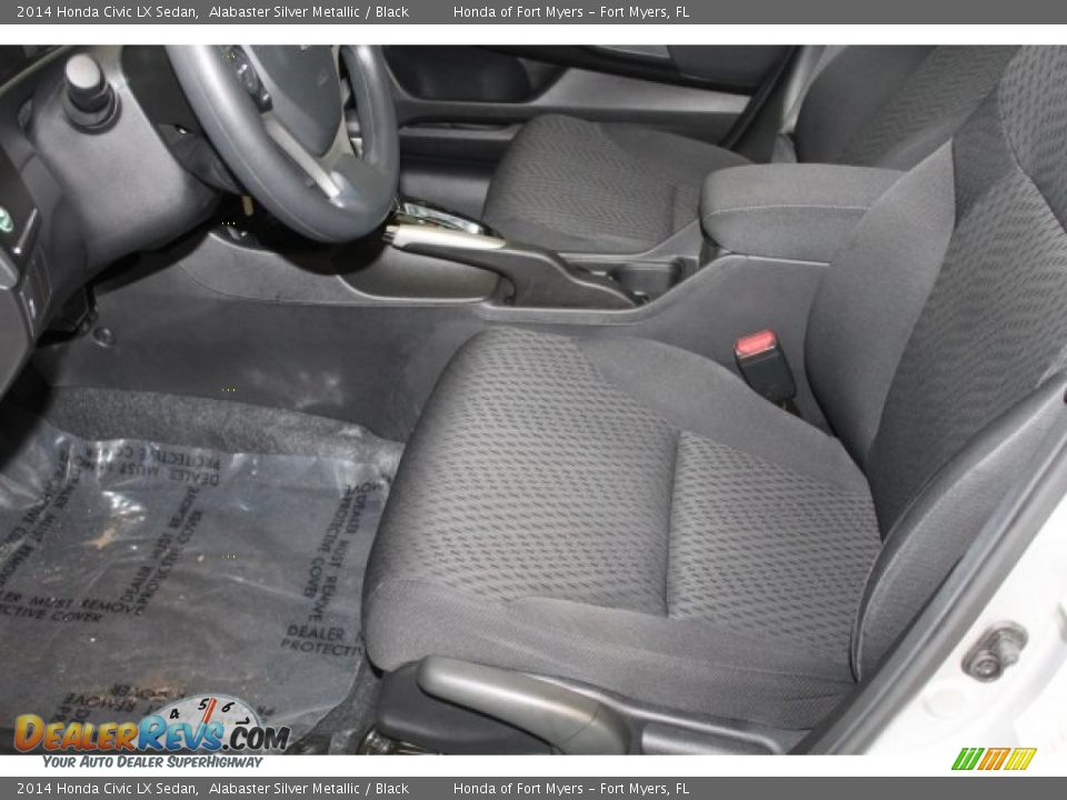 2014 Honda Civic LX Sedan Alabaster Silver Metallic / Black Photo #13