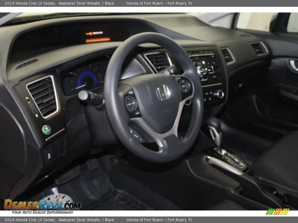 2014 Honda Civic LX Sedan Alabaster Silver Metallic / Black Photo #14
