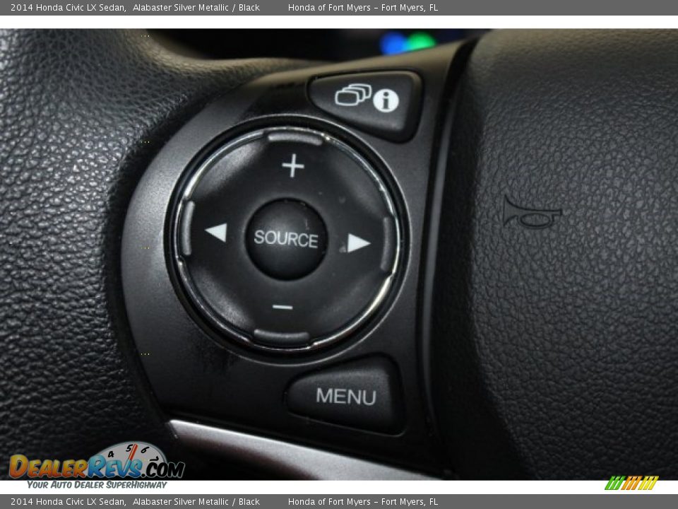 2014 Honda Civic LX Sedan Alabaster Silver Metallic / Black Photo #15