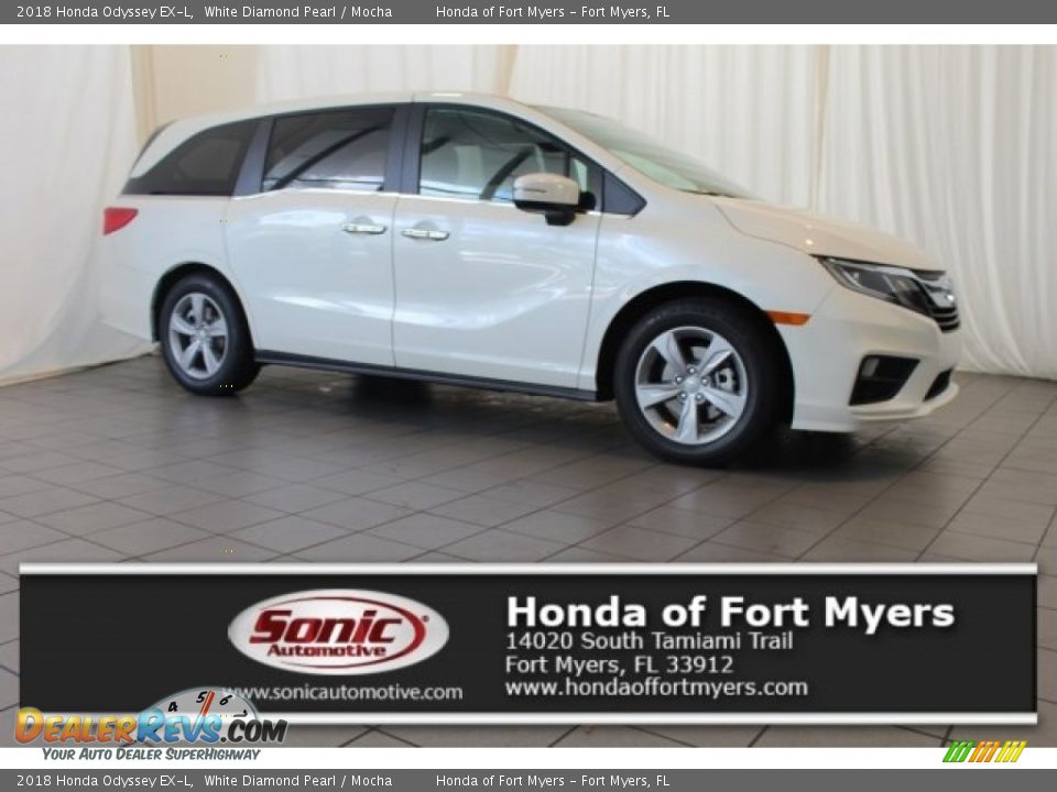 2018 Honda Odyssey EX-L White Diamond Pearl / Mocha Photo #1