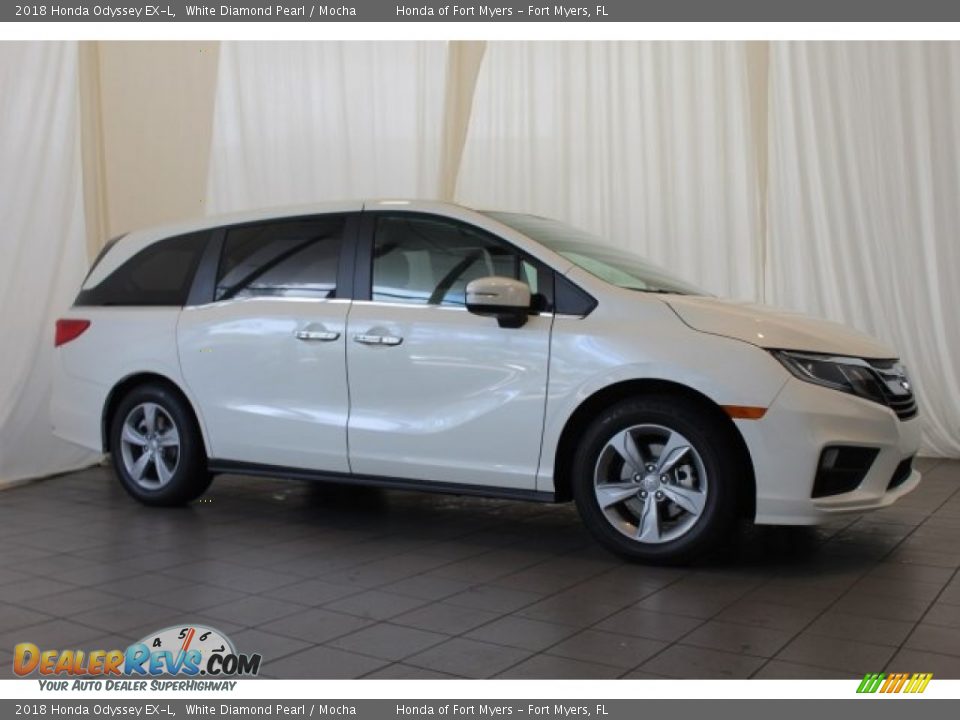2018 Honda Odyssey EX-L White Diamond Pearl / Mocha Photo #2