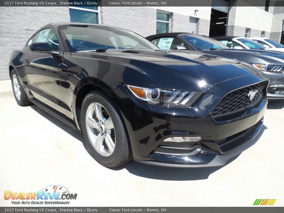 2017 Ford Mustang V6 Coupe Shadow Black / Ebony Photo #1