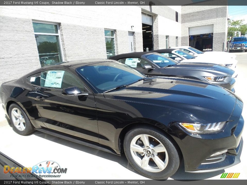 2017 Ford Mustang V6 Coupe Shadow Black / Ebony Photo #3