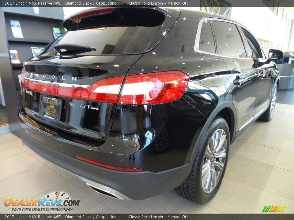 2017 Lincoln MKX Reserve AWD Diamond Black / Cappuccino Photo #4