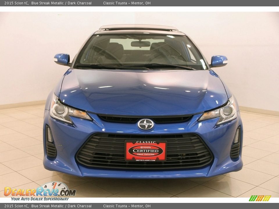 2015 Scion tC Blue Streak Metallic / Dark Charcoal Photo #2