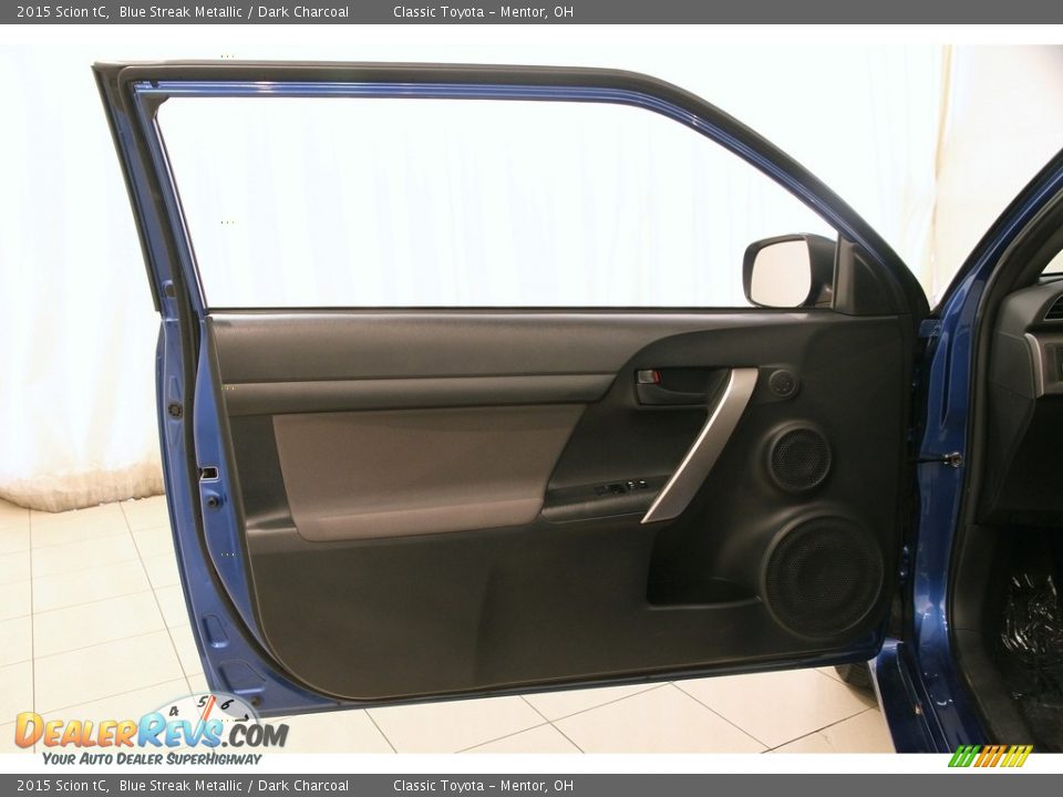 2015 Scion tC Blue Streak Metallic / Dark Charcoal Photo #4