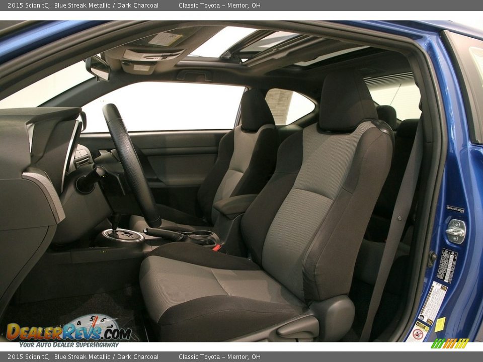 2015 Scion tC Blue Streak Metallic / Dark Charcoal Photo #7