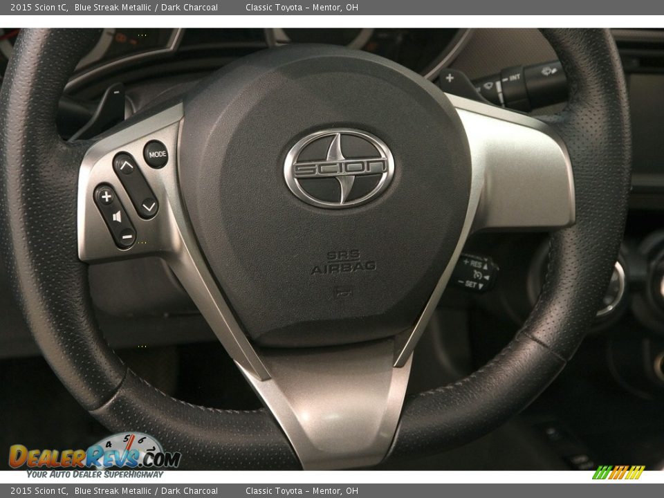 2015 Scion tC Blue Streak Metallic / Dark Charcoal Photo #8