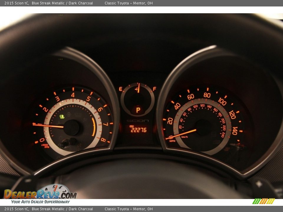 2015 Scion tC Blue Streak Metallic / Dark Charcoal Photo #9