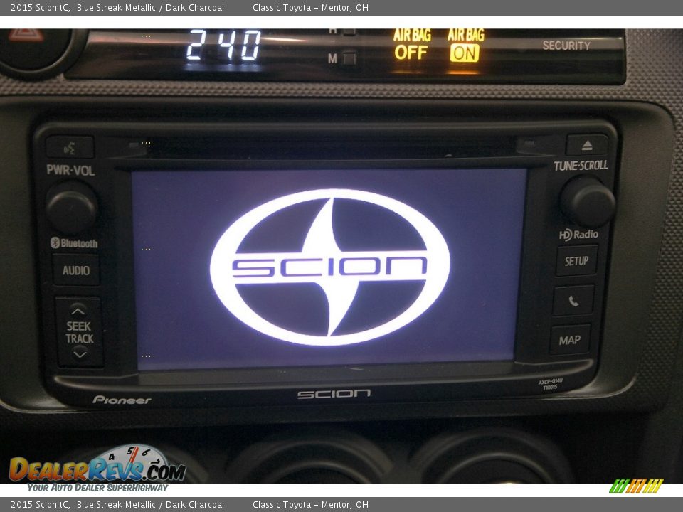 2015 Scion tC Blue Streak Metallic / Dark Charcoal Photo #10