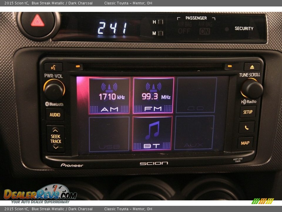 2015 Scion tC Blue Streak Metallic / Dark Charcoal Photo #12