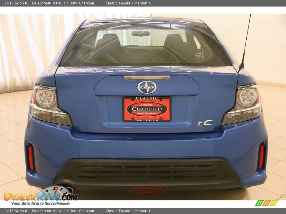 2015 Scion tC Blue Streak Metallic / Dark Charcoal Photo #22