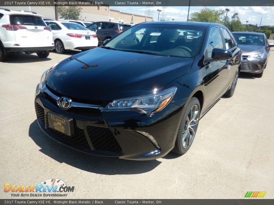 2017 Toyota Camry XSE V6 Midnight Black Metallic / Black Photo #1