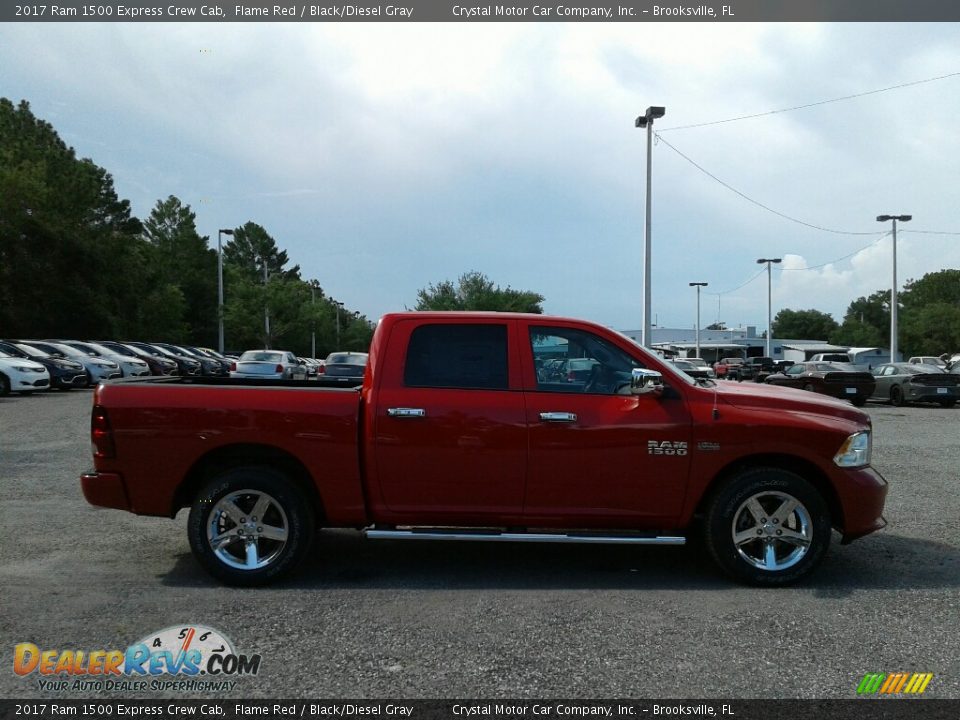 2017 Ram 1500 Express Crew Cab Flame Red / Black/Diesel Gray Photo #6