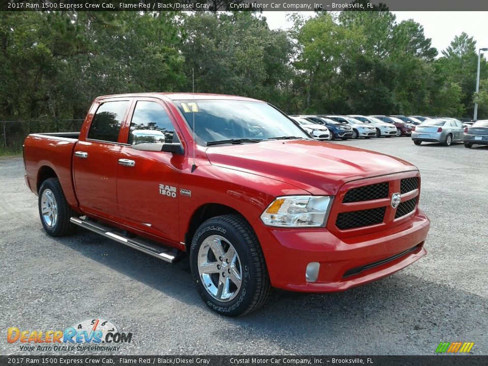 2017 Ram 1500 Express Crew Cab Flame Red / Black/Diesel Gray Photo #7
