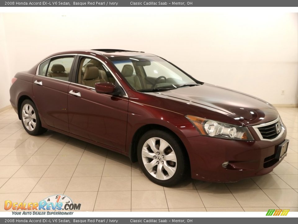 2008 Honda Accord EX-L V6 Sedan Basque Red Pearl / Ivory Photo #1