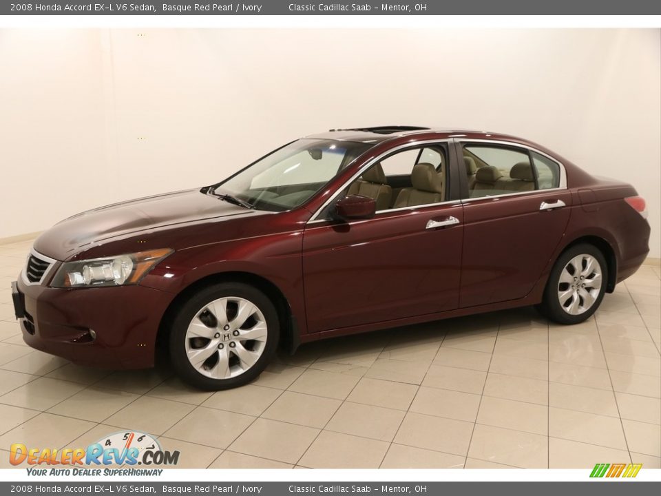 2008 Honda Accord EX-L V6 Sedan Basque Red Pearl / Ivory Photo #3