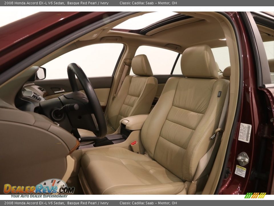 2008 Honda Accord EX-L V6 Sedan Basque Red Pearl / Ivory Photo #5