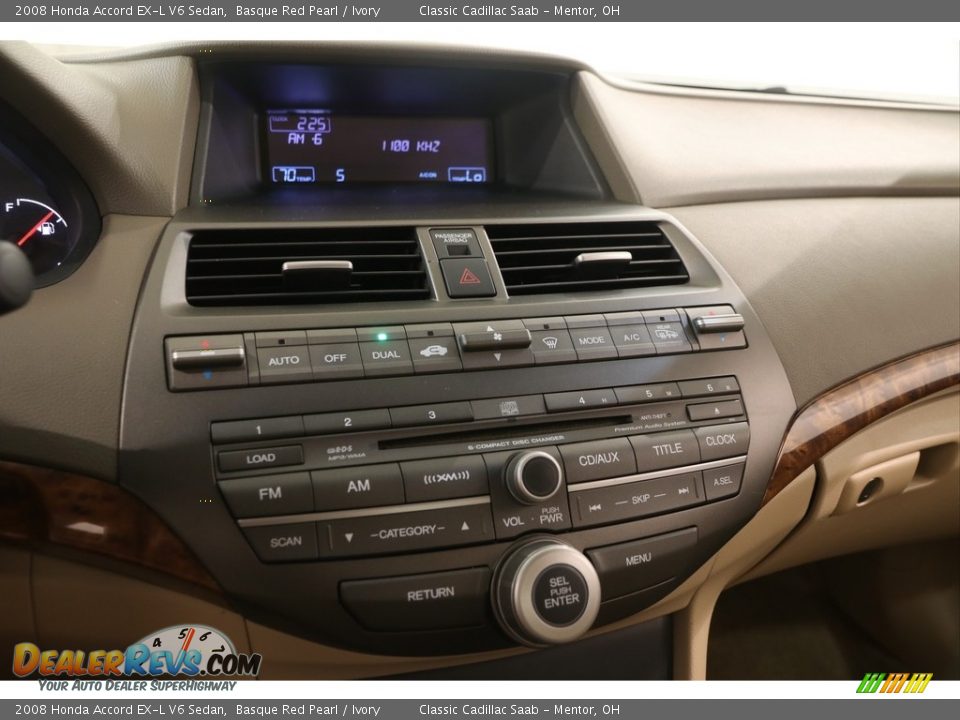 2008 Honda Accord EX-L V6 Sedan Basque Red Pearl / Ivory Photo #8