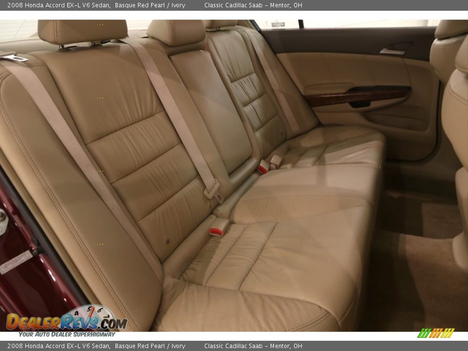 2008 Honda Accord EX-L V6 Sedan Basque Red Pearl / Ivory Photo #13