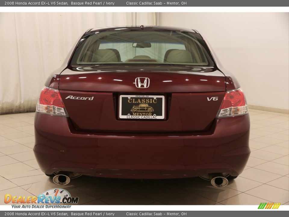 2008 Honda Accord EX-L V6 Sedan Basque Red Pearl / Ivory Photo #15