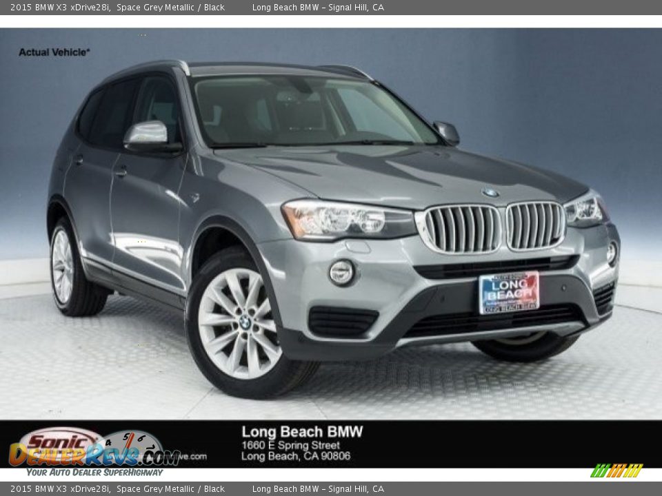 2015 BMW X3 xDrive28i Space Grey Metallic / Black Photo #1