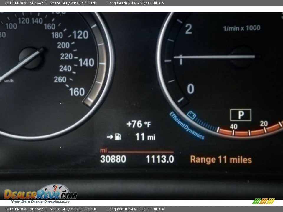 2015 BMW X3 xDrive28i Space Grey Metallic / Black Photo #29
