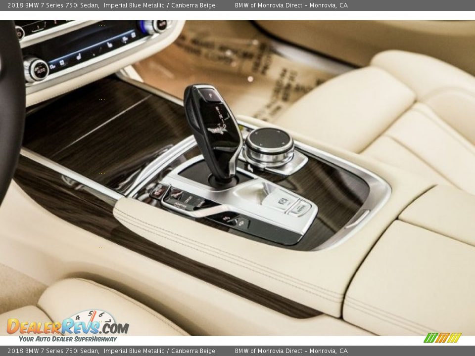 2018 BMW 7 Series 750i Sedan Imperial Blue Metallic / Canberra Beige Photo #7