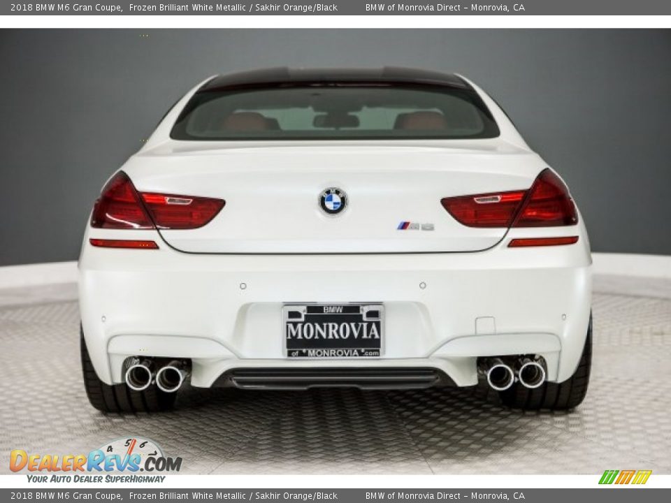 2018 BMW M6 Gran Coupe Frozen Brilliant White Metallic / Sakhir Orange/Black Photo #4