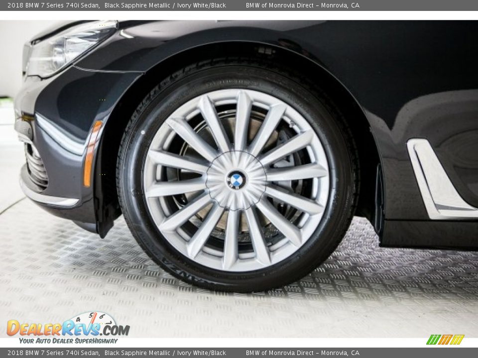 2018 BMW 7 Series 740i Sedan Black Sapphire Metallic / Ivory White/Black Photo #9