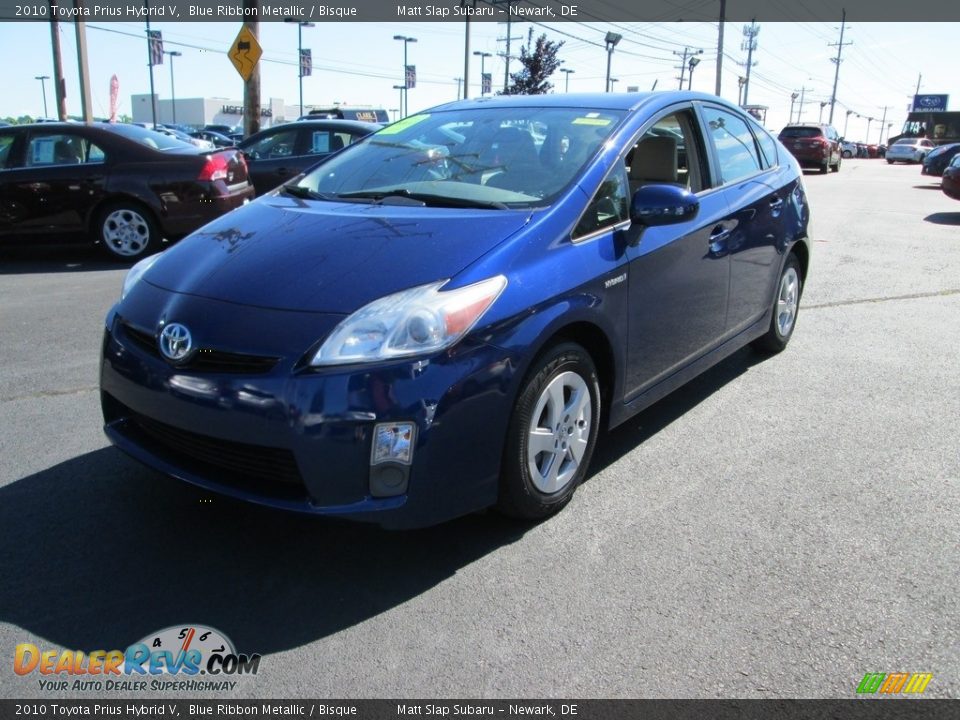 2010 Toyota Prius Hybrid V Blue Ribbon Metallic / Bisque Photo #2
