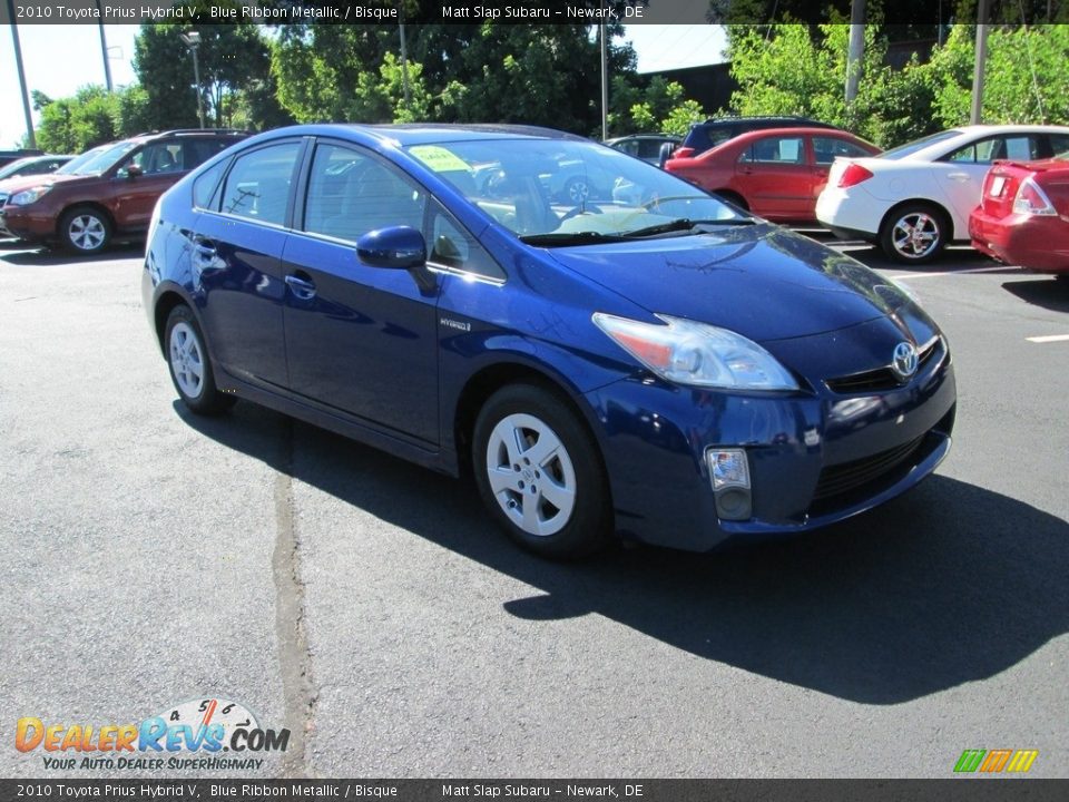 2010 Toyota Prius Hybrid V Blue Ribbon Metallic / Bisque Photo #4