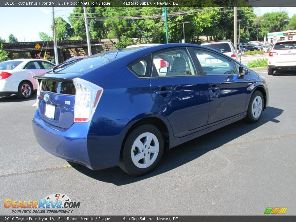 2010 Toyota Prius Hybrid V Blue Ribbon Metallic / Bisque Photo #6