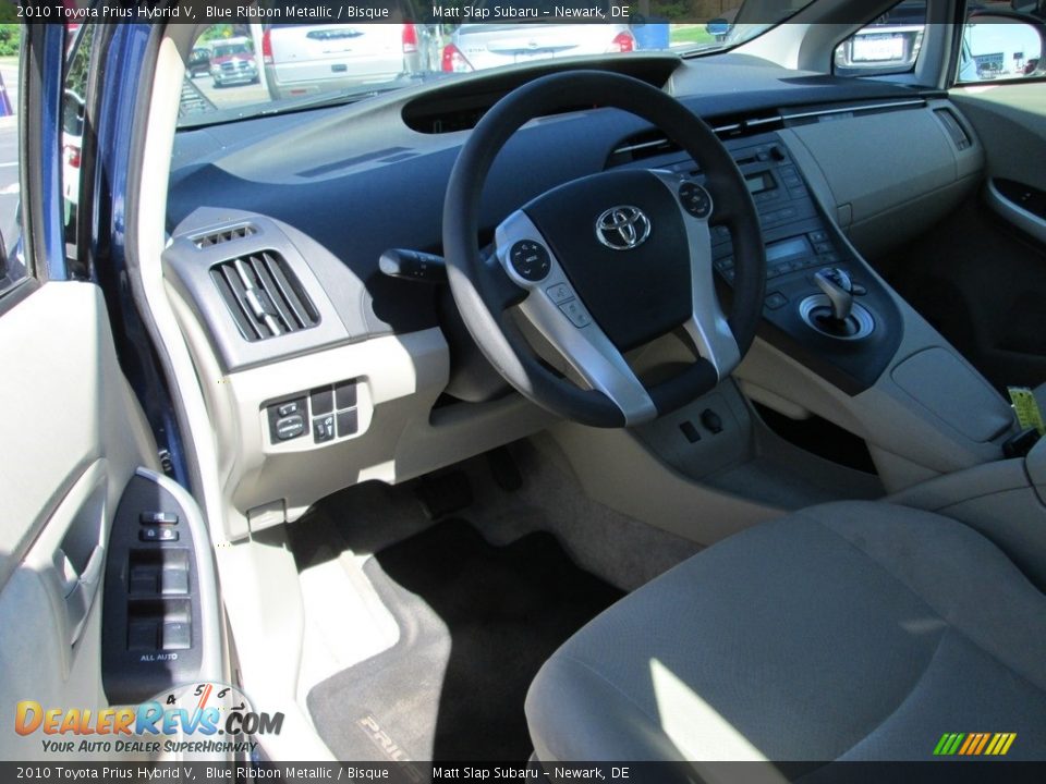 2010 Toyota Prius Hybrid V Blue Ribbon Metallic / Bisque Photo #12