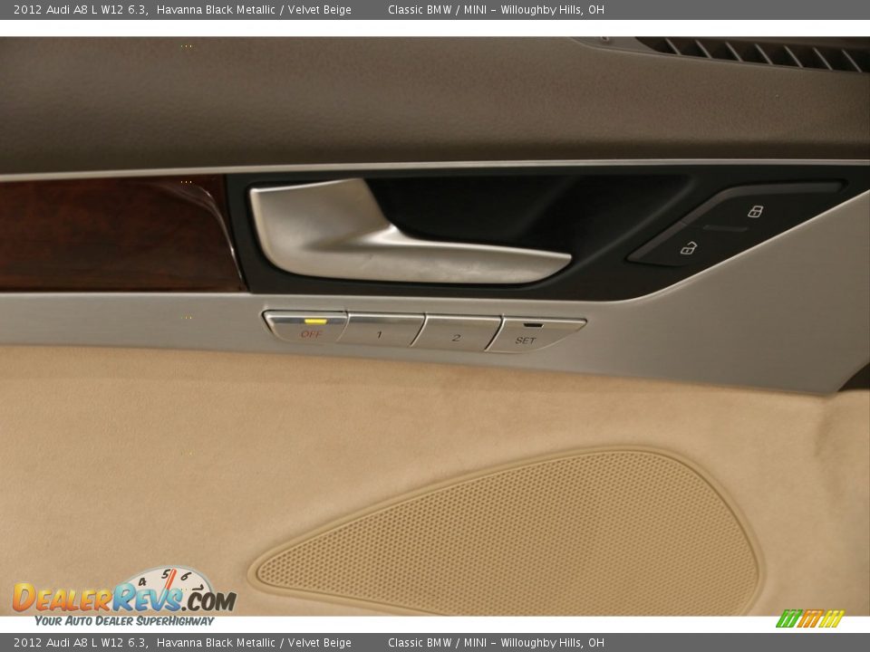 2012 Audi A8 L W12 6.3 Havanna Black Metallic / Velvet Beige Photo #5