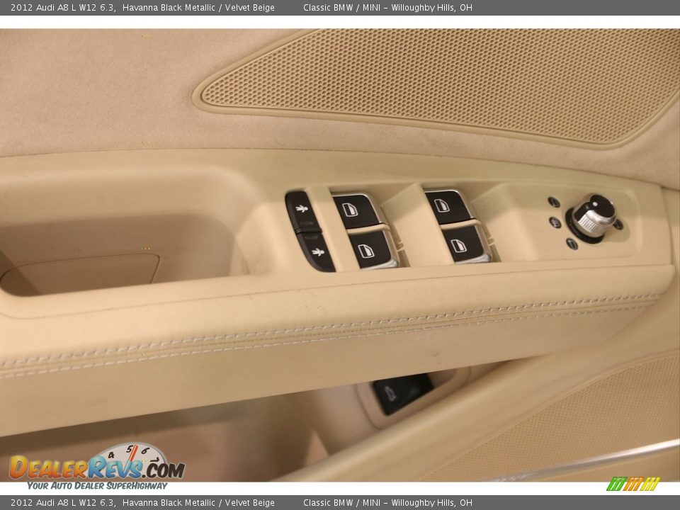 2012 Audi A8 L W12 6.3 Havanna Black Metallic / Velvet Beige Photo #6