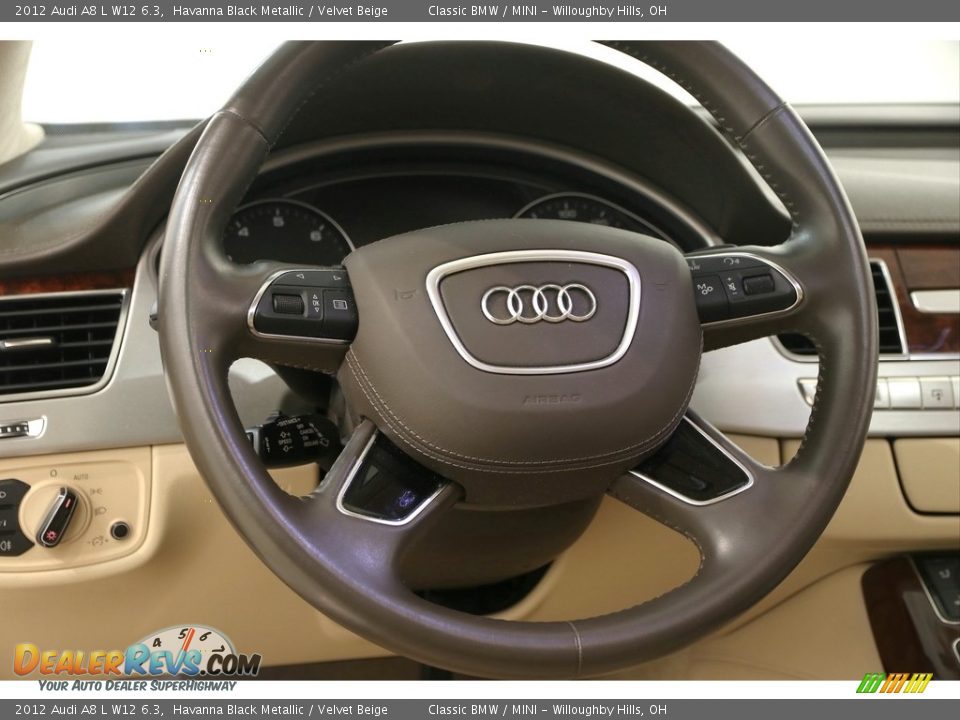 2012 Audi A8 L W12 6.3 Steering Wheel Photo #11